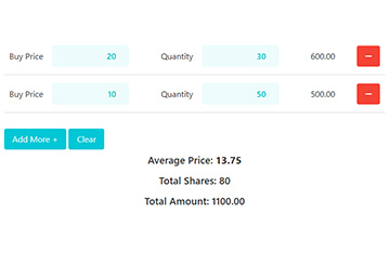 Stock Average Calculator
